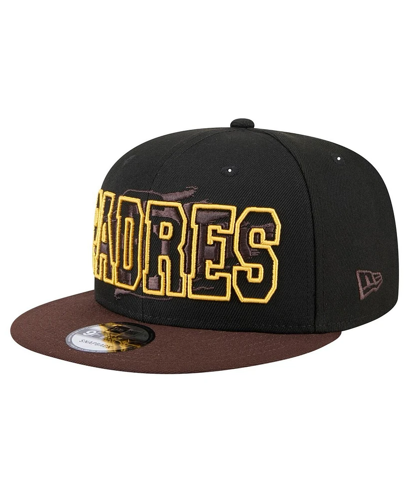 New Era Men's Black San Diego Padres Splatter 9FIFTY Snapback Hat