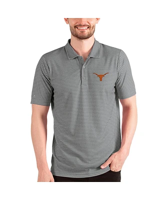 Antigua Men's Steel/White Texas Longhorns Esteem Polo