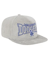 New Era Men's Gray Los Angeles Dodgers Corduroy Golfer Snapback Hat