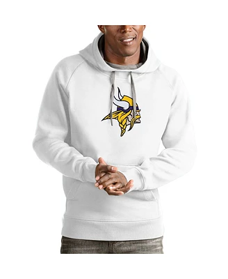 Antigua Men's White Minnesota Vikings Victory Pullover Hoodie