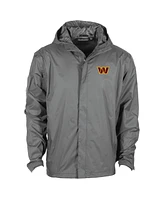 Dunbrooke Men's Graphite Washington Commanders Tropic Waterproof Packable Full-Zip Hoodie Jacket