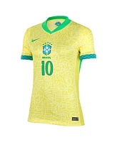 Nike Women's Neymar Jr. Yellow Brazil National Team 2024 Home Stadium Replica Player Jersey