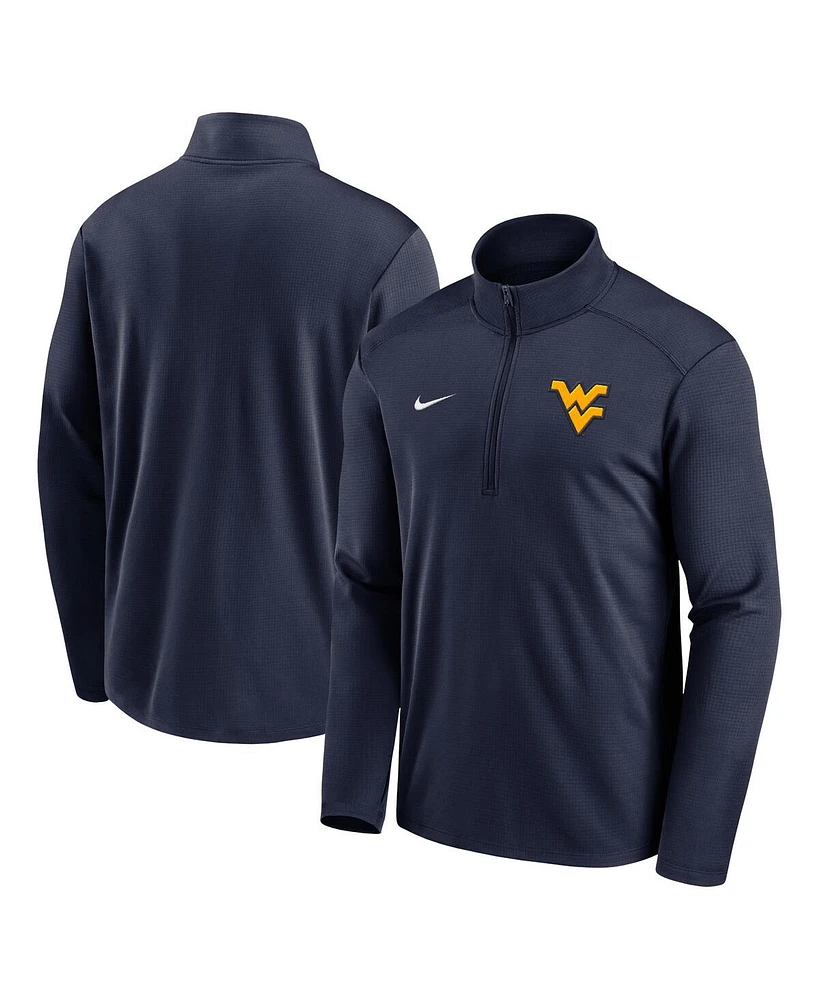 Nike Men's Navy West Virginia Mountaineers Primetime Pacer Performance Half-Zip Top