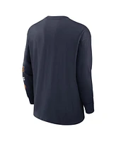 Nike Men's Navy Chicago Bears Rewind Heavy Max 90 Pocket Long Sleeve T-Shirt