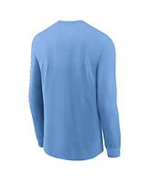 Jordan Men's Carolina Blue North Tar Heels Basketball Icon Two-Hit Long Sleeve T-Shirt