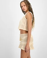 Miken Juniors' Crochet Cover-Up Tank, Exclusively at Macy's