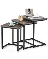 Gouun 3 Pieces Multifunctional End Table Set