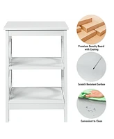 Gouun 2 Pieces 3-tier Nightstand Sofa Side End Accent Table Storage Display Shelf
