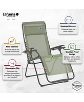 Lafuma LFM3118-8557 Futura Series Zero Gravity Outdoor Lounge Recliner, Green