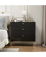 Boyel Living Wooden -Drawer Storage Cabinet Table