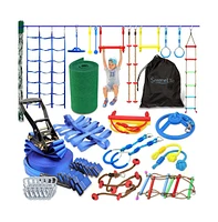 SereneLife 50 Ninja Warrior Obstacle Course Kit with 13 Accessories