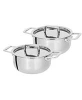 Castel Pro Set of 2 Mini 0.5 Qt Stewpans With Lids