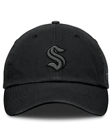 Fanatics Men's Black Seattle Kraken Authentic Pro Road Adjustable Hat