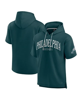 Fanatics Men's and Women's Green Philadelphia Eagles Elements Ready Short Sleeve Pullover Hoodie