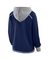 Logo Athletic Women's Navy Dallas Cowboys Boom Fleece Pullover V-Neck Hoodie