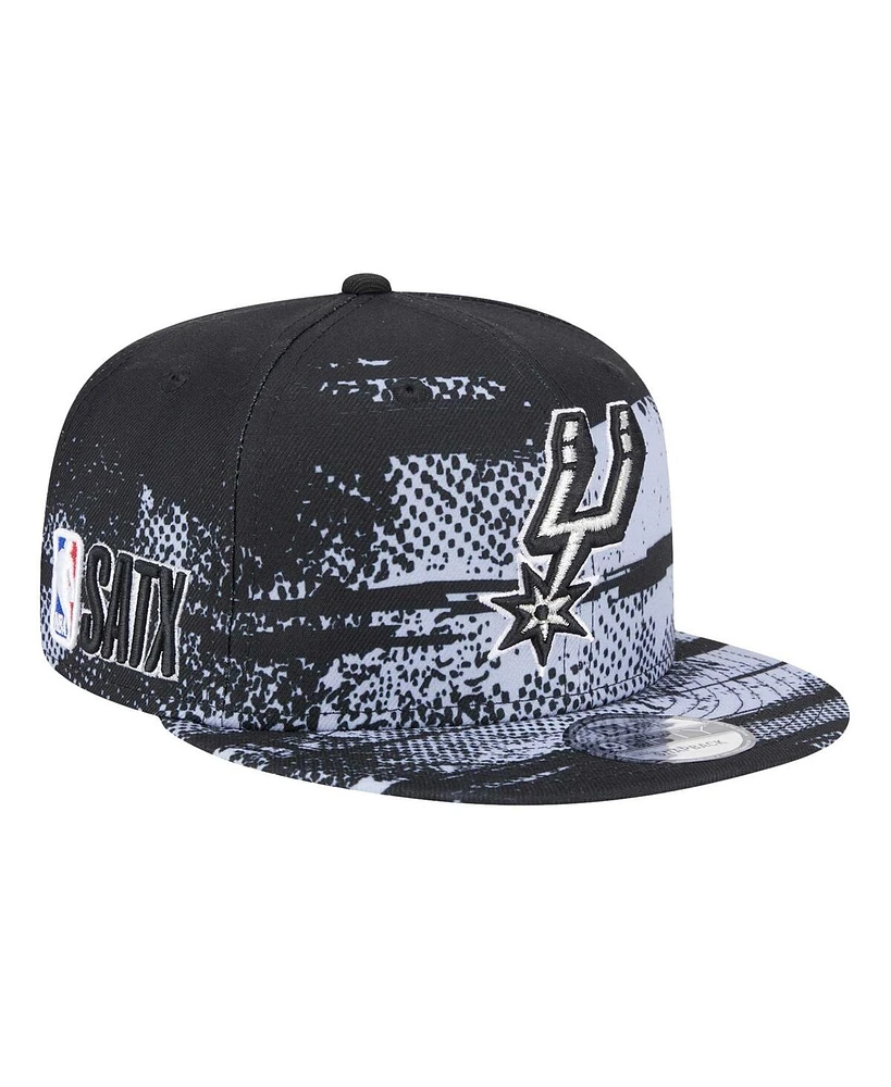 New Era Men's Black San Antonio Spurs Tip-Off 9FIFTY Snapback Hat