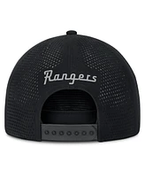 Fanatics Men's Black New York Rangers Front Office Performance A-Frame Adjustable Hat