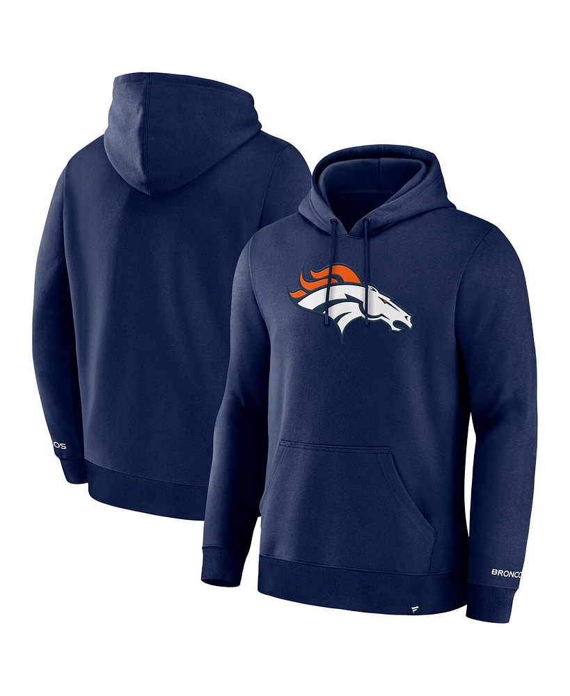 Fanatics Men's Navy Denver Broncos Legacy Fleece Pullover Hoodie