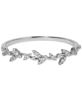 Eliot Danori Silver-Tone Cubic Zirconia Vine Bangle Bracelet, Exclusively at Macy's
