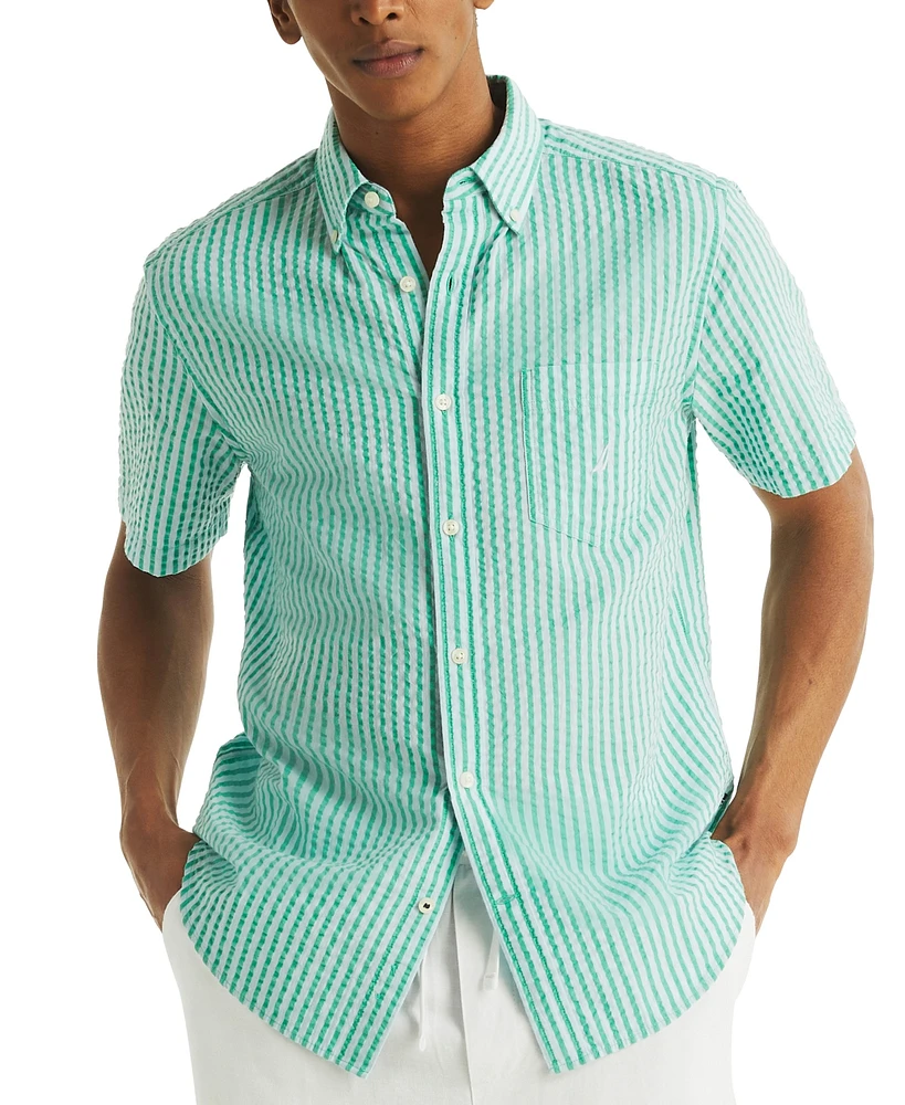 Nautica Men's Stripe Seersucker Shirt