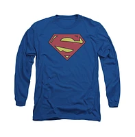 Superman Men's New 52 Shield Long Sleeve Adult Tee / T-Shirt