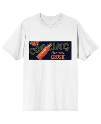 Orange Crush Men's Cooling White Graphic Tee-xxl