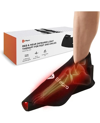 LifePro Red & Near Infrared Light Therapy Foot & Ankle Brace – Pain Relief for Feet, Ankles, and On-Demand Therapy