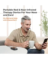 LifePro Red Light Therapy for Nose & Ears - Rechargeable Nasal & Sinus Pain Relief with Near Infrared & Red Light