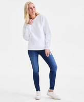 Style & Co Women's Long-Sleeve Crewneck Sweatshirt