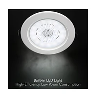 Pyle 3.5" Bluetooth Ceiling / Wall Speaker Kit - (4) Aluminum Frame 2-Way Speakers with Built-in Led Lights