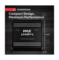 Pyle 2-Channel Bridgeable Mosfet Car Amplifier, 2000 Watts