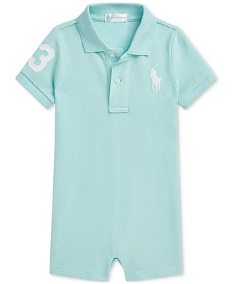 Polo Ralph Lauren Baby Boys Big Pony Cotton Mesh Shortall