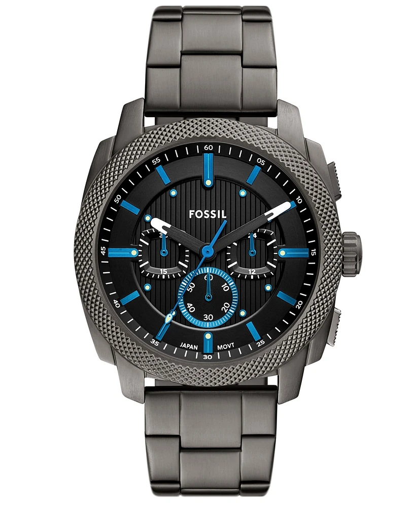 Fossil Men's Machine Chronograph Gunmetal Stainless-Steel Watch, 44mm