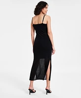 Bar Iii Women's Sleeveless Side-Slit Midi Sweater Dress, Exclusively at Macy's