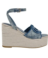 Guess Women's Tanveey Quattro G Cut-Out Platform Espadrille Wedge Sandals