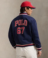 Polo Ralph Lauren Men's Letterman-Logo Fleece Baseball Jacket