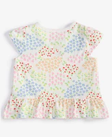 First Impressions Baby Girls Flower Garden Printed T-Shirt, Exclusively at Macy's