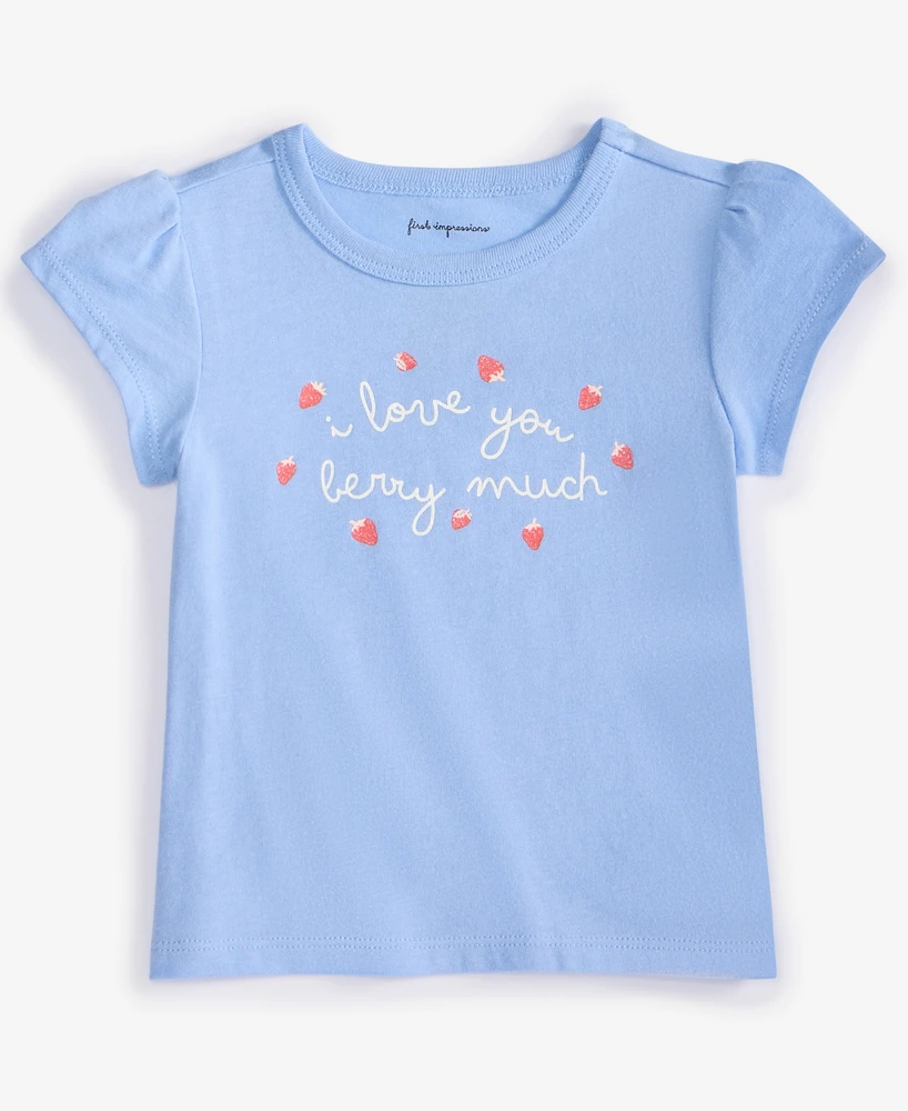 First Impressions Baby Girls I Love You Berry Much Graphic T-Shirt, Exclusively at Macy's