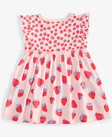 First Impressions Baby Girls Strawberry-Print Dress, Exclusively at Macy's