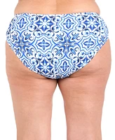 La Blanca Plus Alboran Printed Tummy-Control Bikini Bottoms