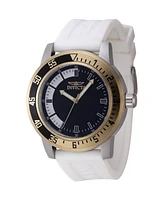 Invicta Men's 47278 Specialty Quartz 3 Hand Black, White Dial Watch