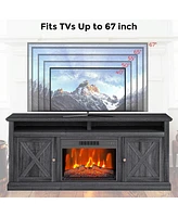 gaomon Farmhouse Electric Fireplace Tv Stand for TVs up to 65 Inch