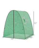 Outsunny Walk-In Hoop house with bags, 6' x 6.6',