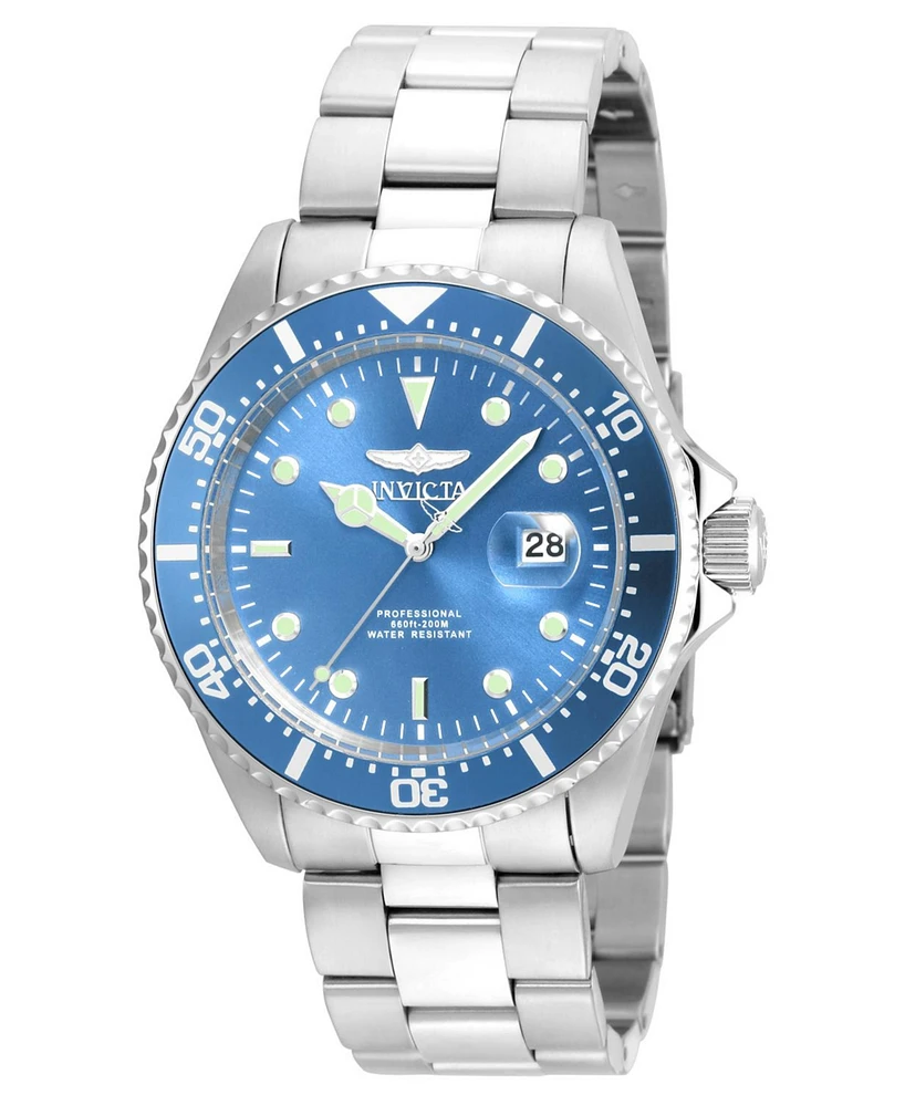 Invicta Men's 22051 Pro Diver Quartz 3 Hand Metallic Blue Dial Watch