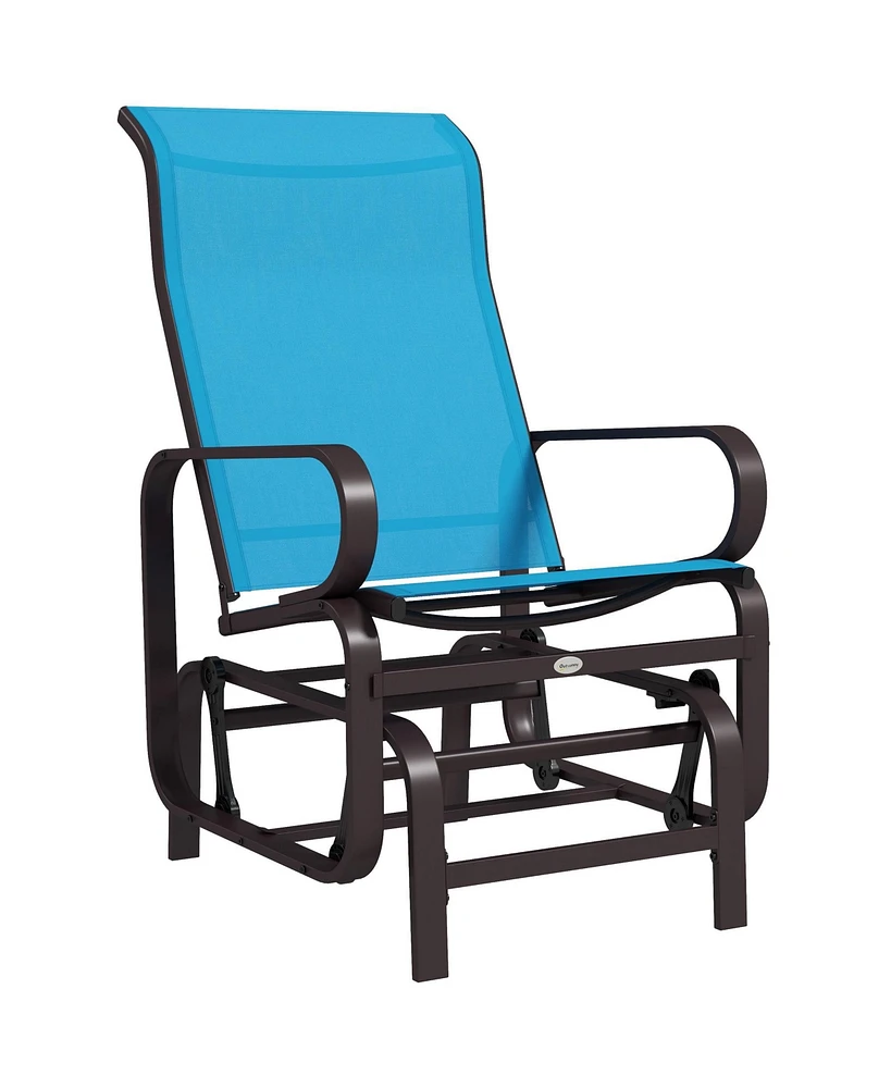 Outsunny Gliding Lounger Chair with Lightweight Construction,