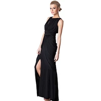 Pia Gladys Perey Women's Maxi Boat Neck Evening Dress