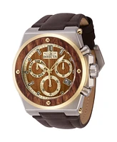 Invicta Unisex 45716 Akula Quartz Chronograph Brown, Gold Dial Watch