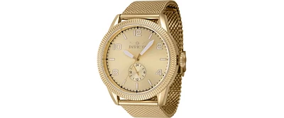 Invicta Men's 47136 Vintage Quartz Multifunction Gold Dial Watch