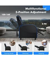Gouun Pu Leather Massage Gaming Recliner Chair with Side Pockets