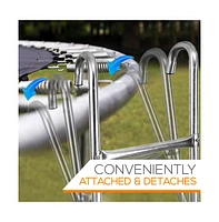 SereneLife Outdoor Trampoline Safety Ladder, Extra-Wide Footsteps